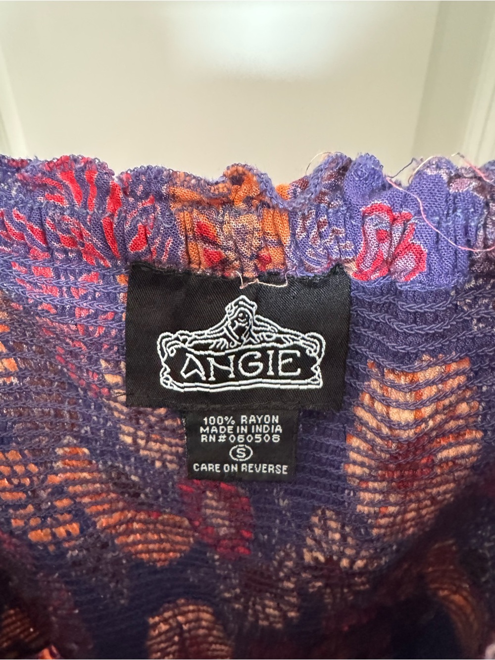 Stunning Floral Smocked Maxi Dress - Purple & Orange - Picture 3 of 4
